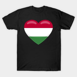 Hungary Flag Heart T-Shirt